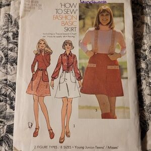 Vintage 70s Skirt Skirt Pattern